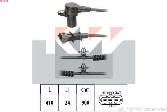 KW 453 848 - Датчик імпульсів, колінчастий вал autozip.com.ua
