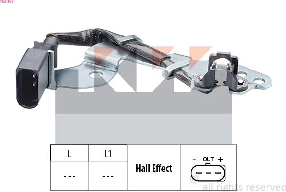KW 453 367 - Датчик, положення розподільного валу autozip.com.ua
