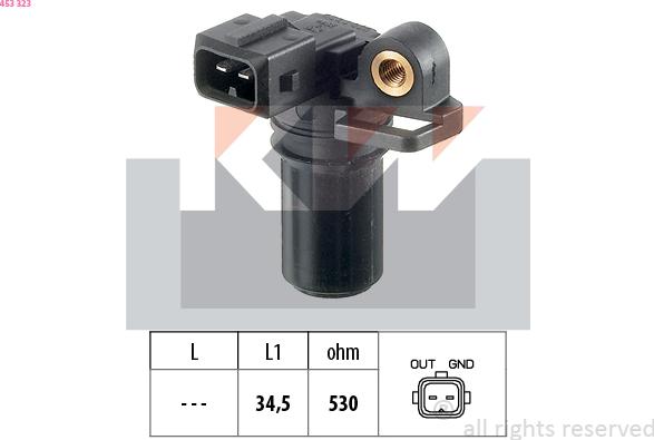 KW 453 323 - Датчик імпульсів, колінчастий вал autozip.com.ua
