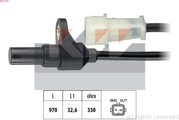 KW 453 373 - Датчик імпульсів, колінчастий вал autozip.com.ua