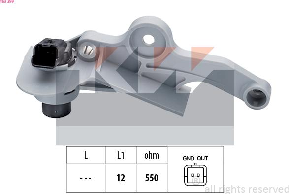 KW 453 299 - Датчик імпульсів, колінчастий вал autozip.com.ua