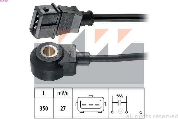 KW 457 051 - Датчик детонації autozip.com.ua
