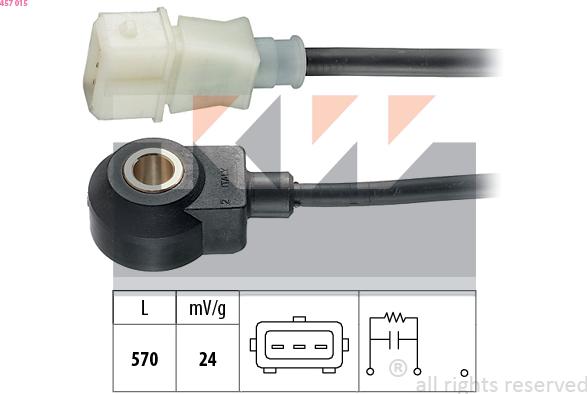 KW 457 015 - Датчик детонації autozip.com.ua