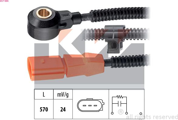 KW 457 086 - Датчик детонації autozip.com.ua