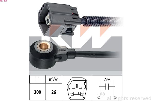 KW 457 191 - Датчик детонації autozip.com.ua