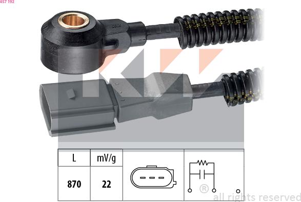KW 457 192 - Датчик детонації autozip.com.ua