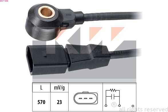 KW 457 184 - Датчик детонації autozip.com.ua