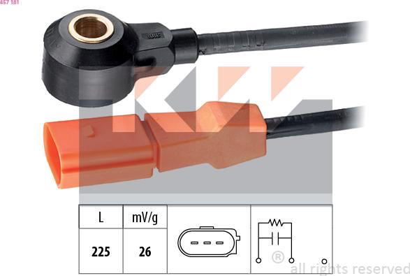 KW 457 181 - Датчик детонації autozip.com.ua