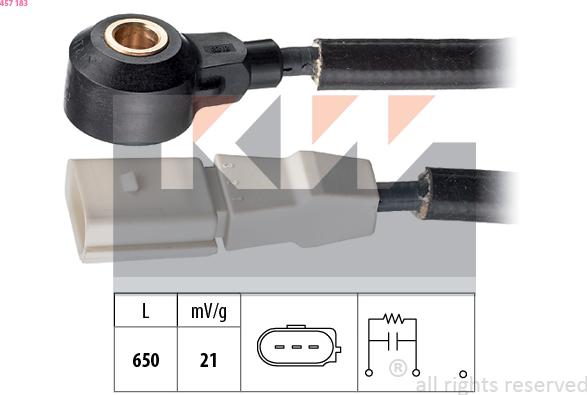 KW 457 183 - Датчик детонації autozip.com.ua