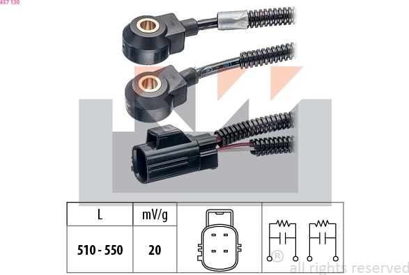 KW 457 130 - Датчик детонації autozip.com.ua