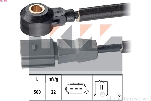 KW 457 175 - Датчик детонації autozip.com.ua