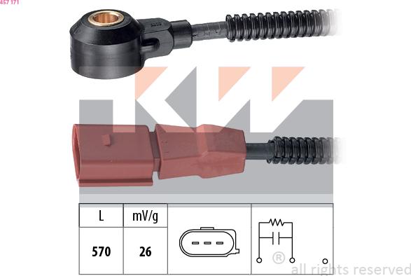 KW 457 171 - Датчик детонації autozip.com.ua