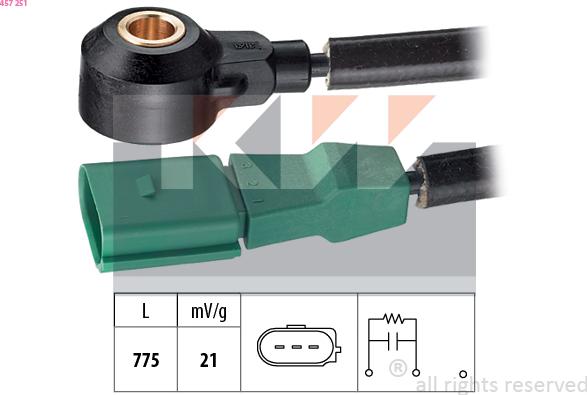 KW 457 251 - Датчик детонації autozip.com.ua