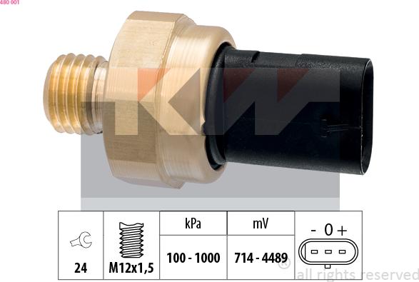 KW 480 001 - Датчик, тиск масла autozip.com.ua