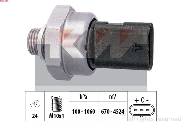 KW 480 015 - Датчик, тиск масла autozip.com.ua