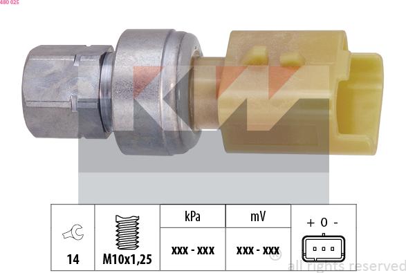 KW 480 025 - Пневматичний вимикач, кондиціонер autozip.com.ua