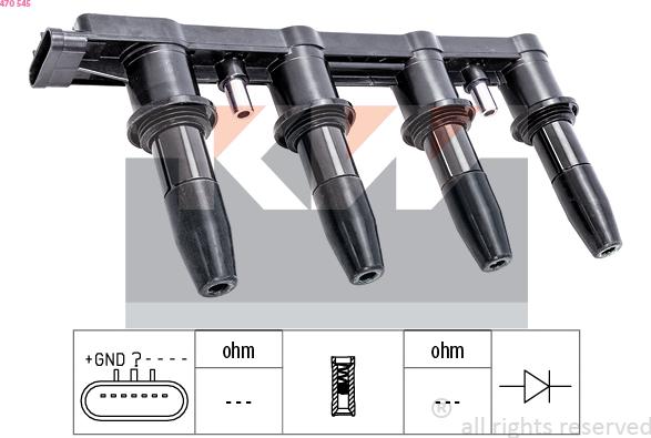 KW 470 545 - Котушка запалювання autozip.com.ua