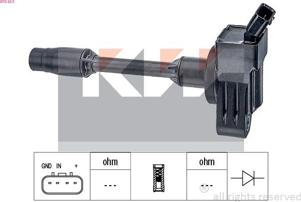 KW 470 653 - Котушка запалювання autozip.com.ua
