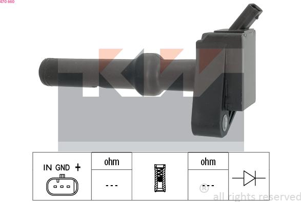 KW 470 660 - Котушка запалювання autozip.com.ua