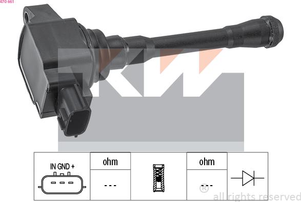 KW 470 661 - Котушка запалювання autozip.com.ua
