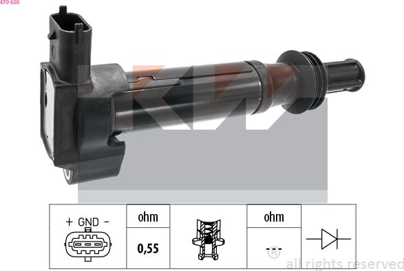 KW 470 620 - Котушка запалювання autozip.com.ua