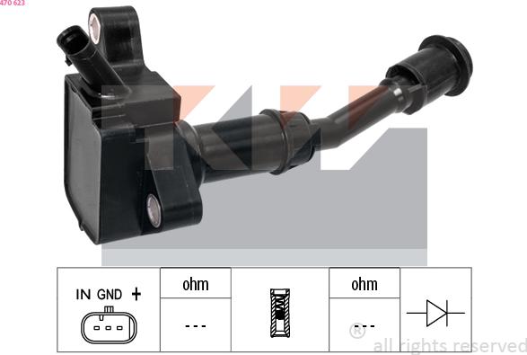 KW 470 623 - Котушка запалювання autozip.com.ua