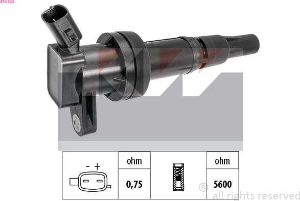 KW 470 622 - Котушка запалювання autozip.com.ua