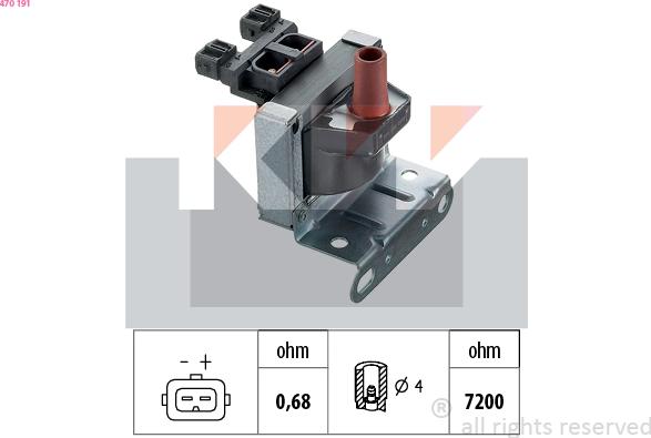 KW 470 191 - Котушка запалювання autozip.com.ua