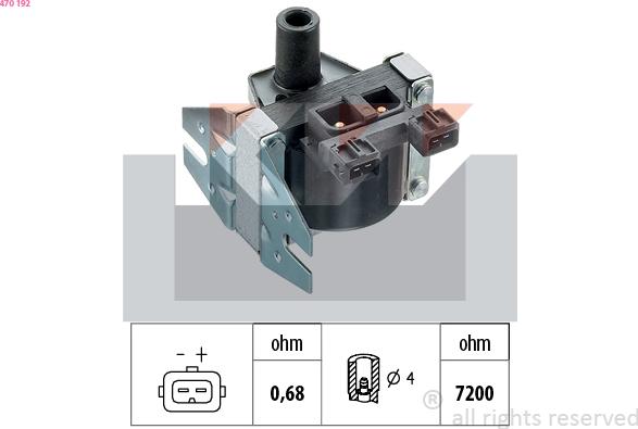 KW 470 192 - Котушка запалювання autozip.com.ua