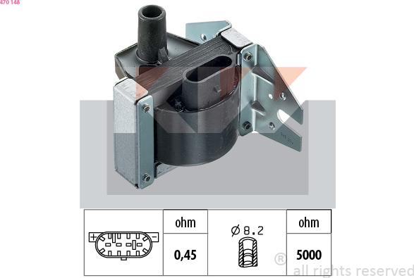 KW 470 148 - Котушка запалювання autozip.com.ua