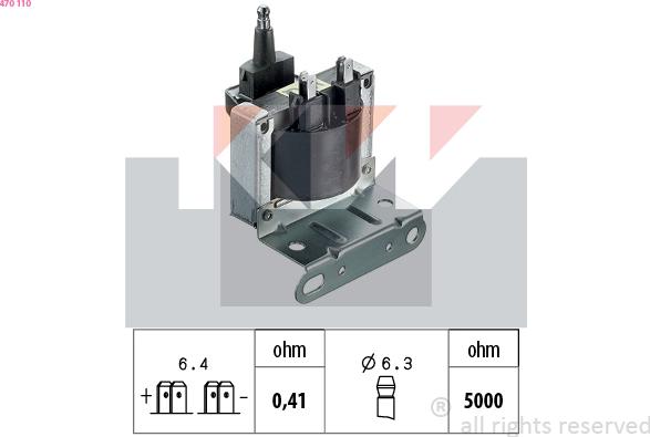 KW 470 110 - Котушка запалювання autozip.com.ua