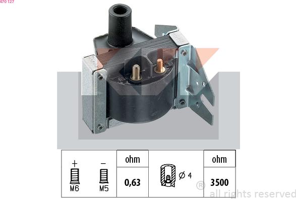 KW 470 127 - Котушка запалювання autozip.com.ua