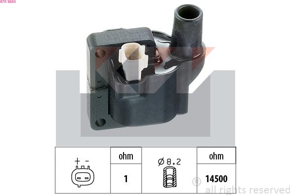 KW 470 366S - Котушка запалювання autozip.com.ua