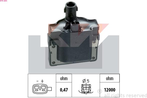 KW 470 203 - Котушка запалювання autozip.com.ua