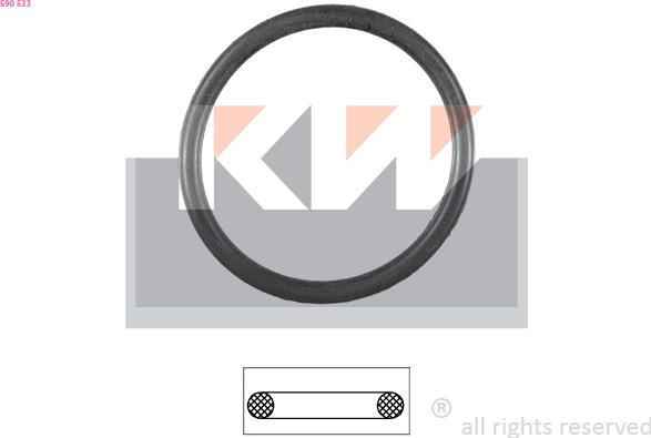 KW 590 533 - Прокладка, термостат autozip.com.ua