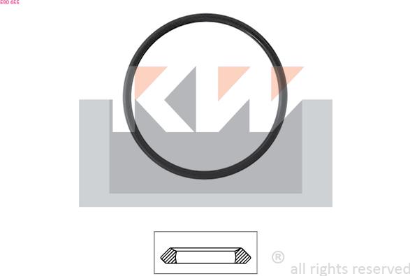 KW 590 655 - Прокладка, термостат autozip.com.ua