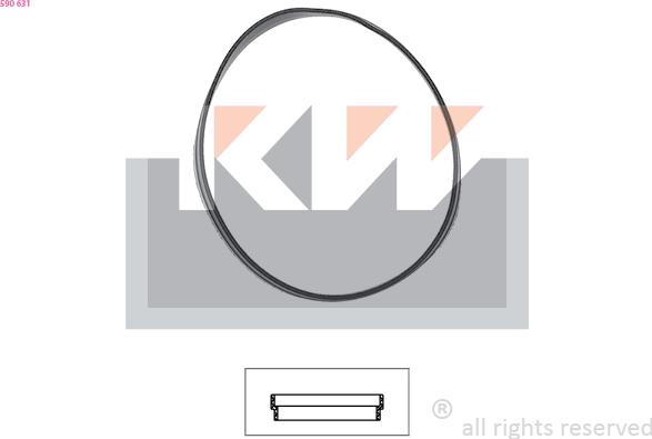KW 590 631 - Прокладка, термостат autozip.com.ua