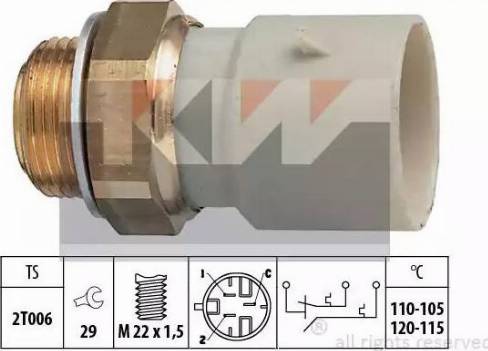 KW 550 657 - Термовимикач, вентилятор радіатора / кондиціонера autozip.com.ua