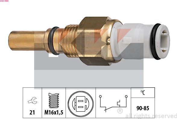 KW 550 090 - Термовимикач, вентилятор радіатора / кондиціонера autozip.com.ua
