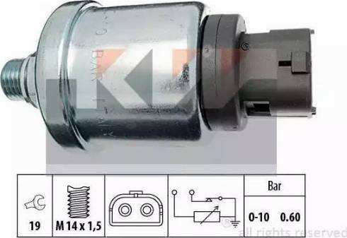 KW 500 659 - Датчик, тиск масла autozip.com.ua