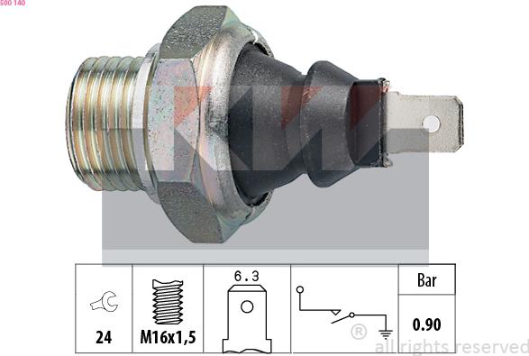 KW 500 140 - Датчик, тиск масла autozip.com.ua