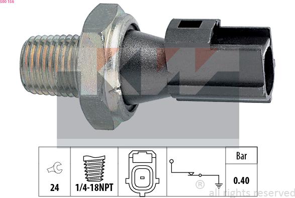 KW 500 156 - Датчик, тиск масла autozip.com.ua