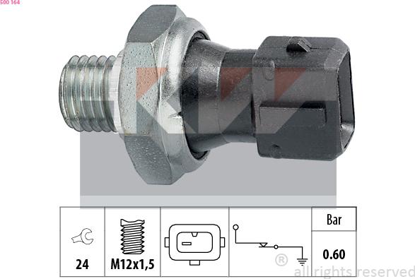 KW 500 164 - Датчик, тиск масла autozip.com.ua