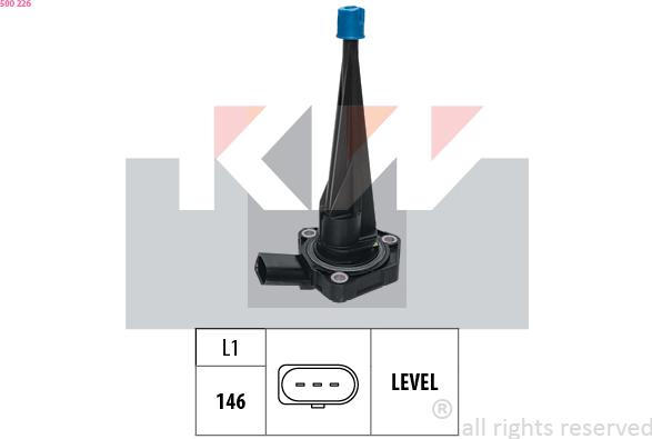 KW 500 226 - Датчик, рівень моторного масла autozip.com.ua