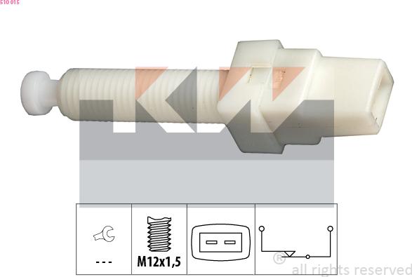 KW 510 015 - Вимикач ліхтаря сигналу гальмування autozip.com.ua