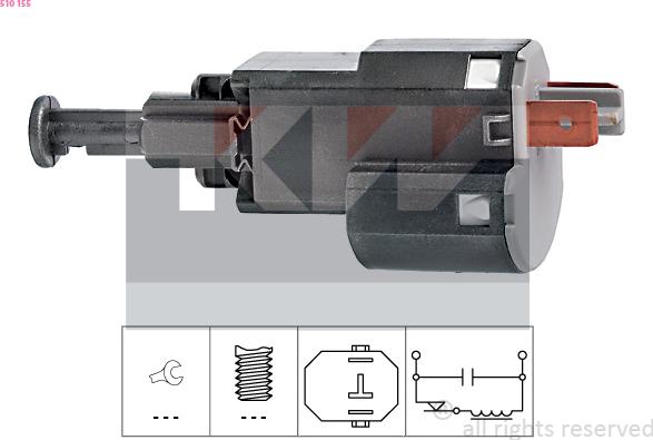 KW 510 155 - Вимикач ліхтаря сигналу гальмування autozip.com.ua