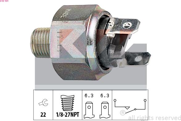 KW 510 101 - Вимикач ліхтаря сигналу гальмування autozip.com.ua