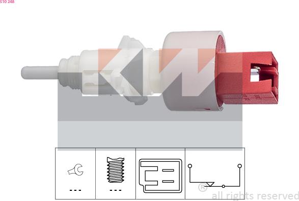KW 510 248 - Вимикач, привід зчеплення (Tempomat) autozip.com.ua