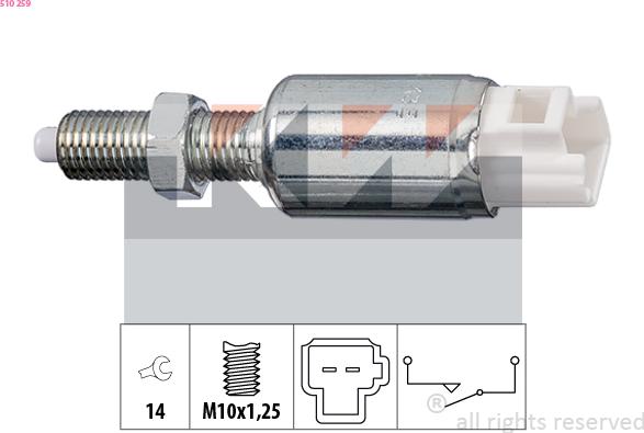 KW 510 259 - Вимикач, привід зчеплення (Tempomat) autozip.com.ua