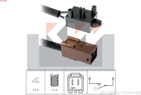 KW 510 219 - Вимикач, привід зчеплення (Tempomat) autozip.com.ua